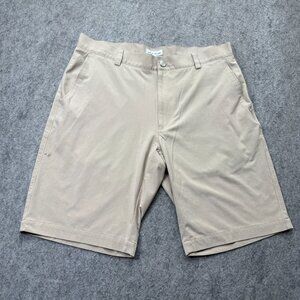 Peter Millar Golf Shorts Men 33 Beige 10" Khaki Shackleford Performance Hybrid